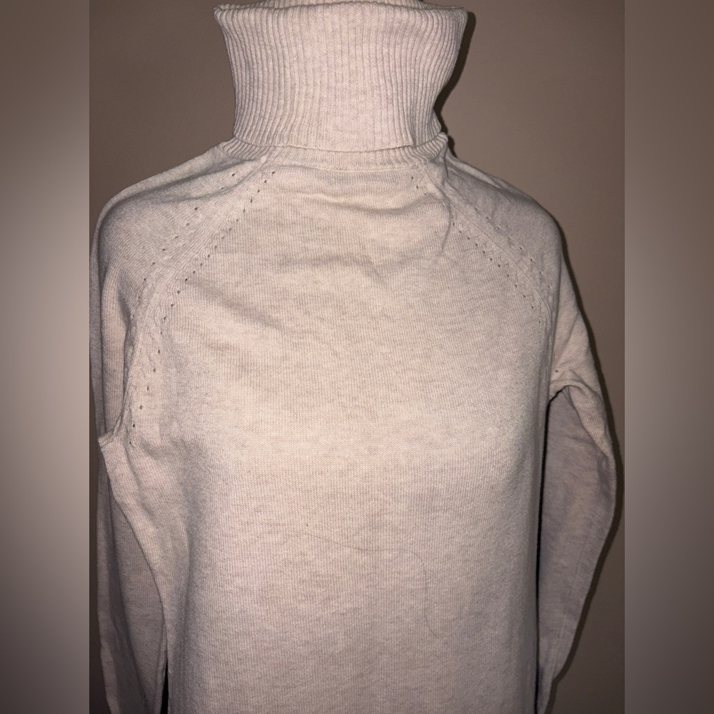 Moda International Cream Long Sleeve Turtle Neck Dress - Picture 3 of 7